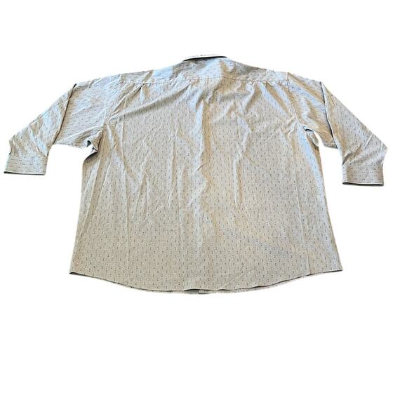 NWT Shaquille O'Neal Big Tall Button Down Long Sleeve Pattern Dress Shirt 4XLG - Picture 3 of 12